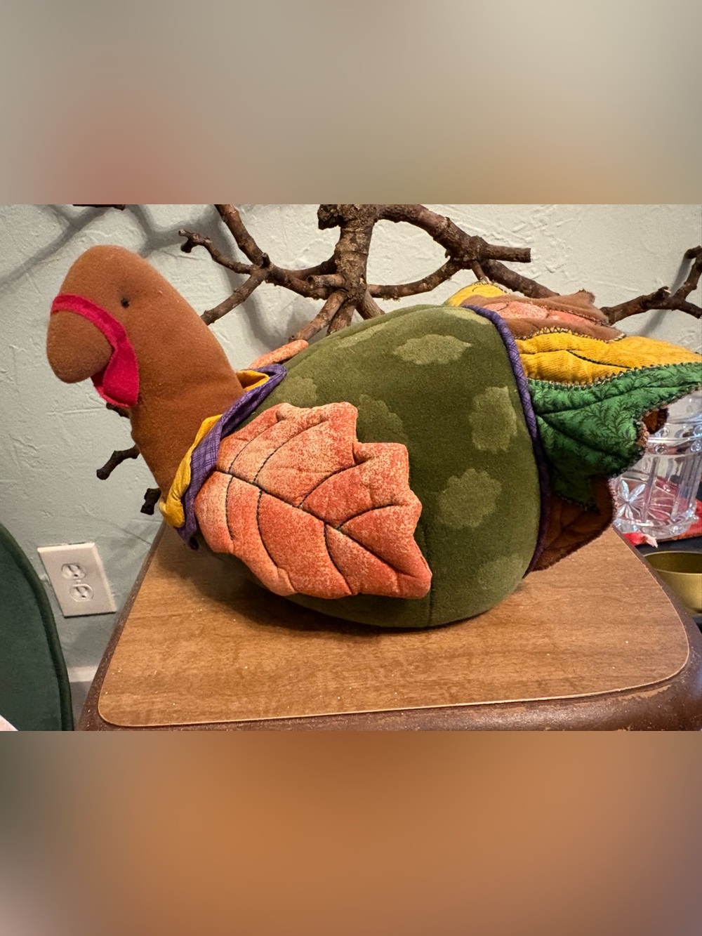 Vintage Hallmark Thanksgiving turkey plush decoration centerpiece